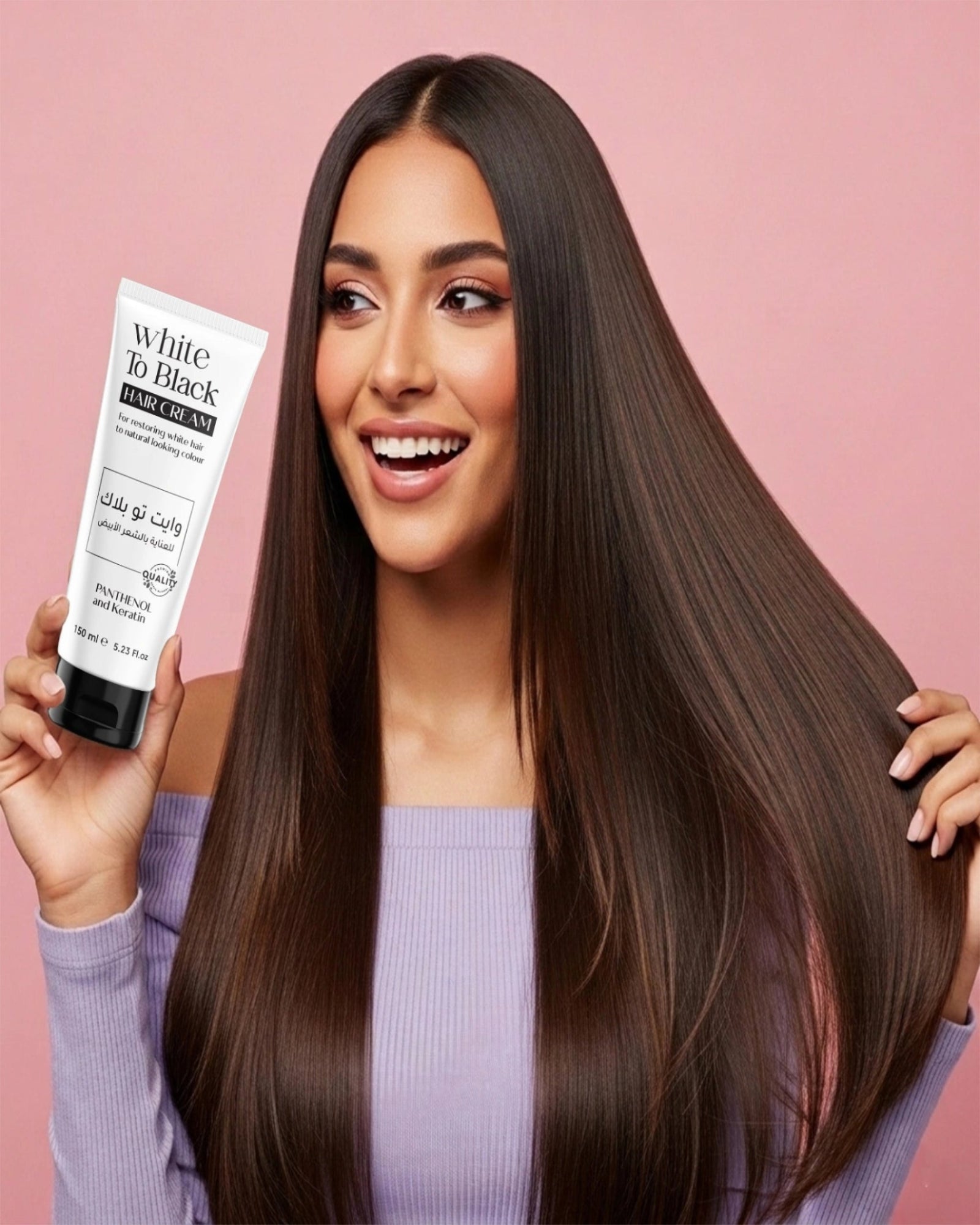 White to Black hair Cream