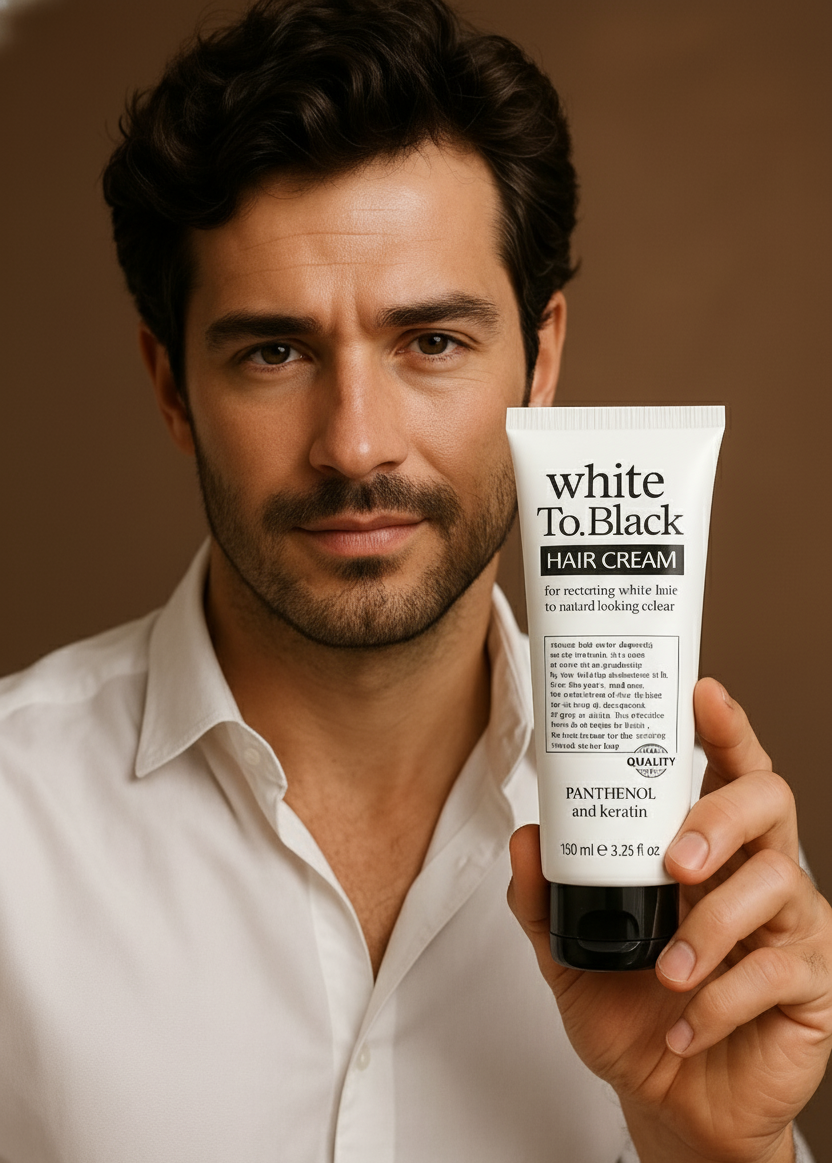 White to Black hair Cream